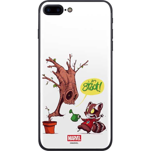 Marvel Rocket Raccoon and Groot Tall Tails iPhone 8 Plus Skin