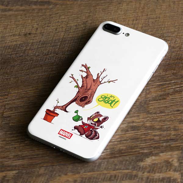 Marvel Rocket Raccoon and Groot Tall Tails iPhone 8 Plus Skin