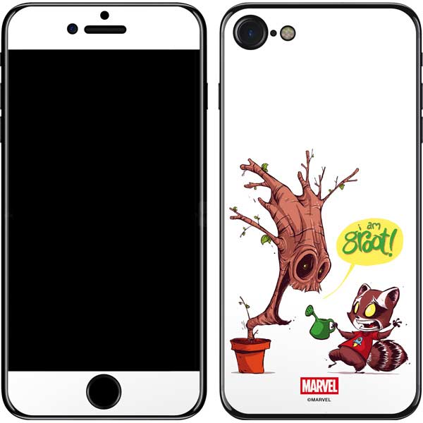 Marvel Rocket Raccoon and Groot Tall Tails iPhone SE (2nd & 3rd Gen) Skin