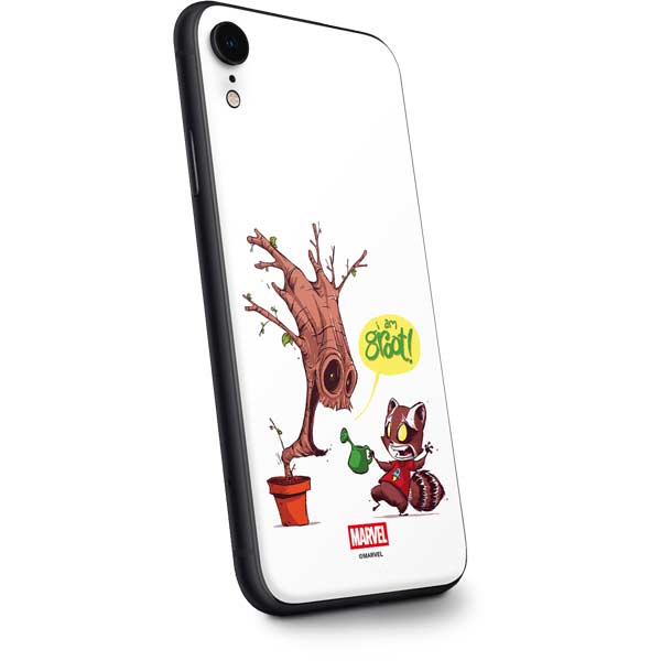 Marvel Rocket Raccoon and Groot Tall Tails iPhone XR Skin