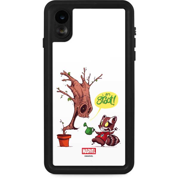 Marvel Rocket Raccoon and Groot Tall Tails iPhone XR Waterproof Case