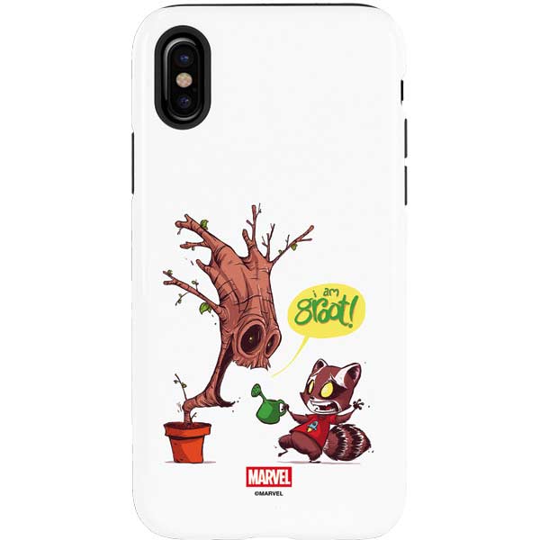 Marvel Rocket Raccoon and Groot Tall Tails iPhone XS Pro Case