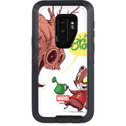 Marvel Rocket Raccoon and Groot Tall Tails Otterbox Defender Galaxy Skin