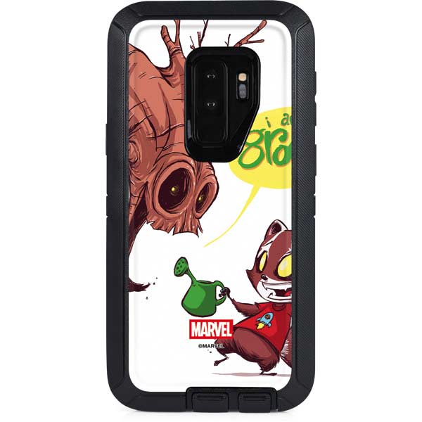 Marvel Rocket Raccoon and Groot Tall Tails Otterbox Defender Galaxy Skin