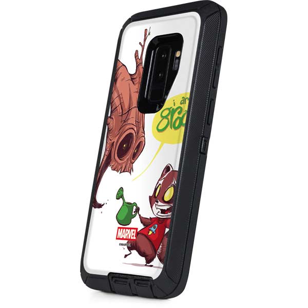 Marvel Rocket Raccoon and Groot Tall Tails Otterbox Defender Galaxy Skin