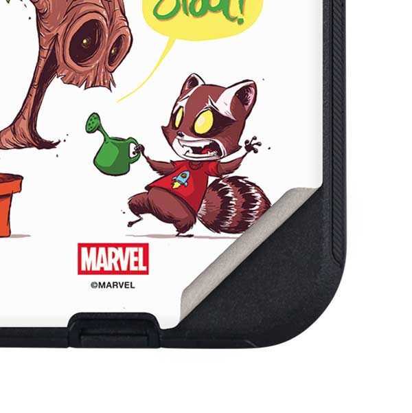 Marvel Rocket Raccoon and Groot Tall Tails Otterbox Defender iPhone Skin