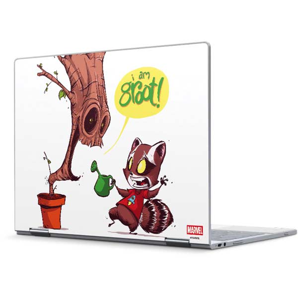 Marvel Rocket Raccoon and Groot Tall Tails Pixelbook Skin