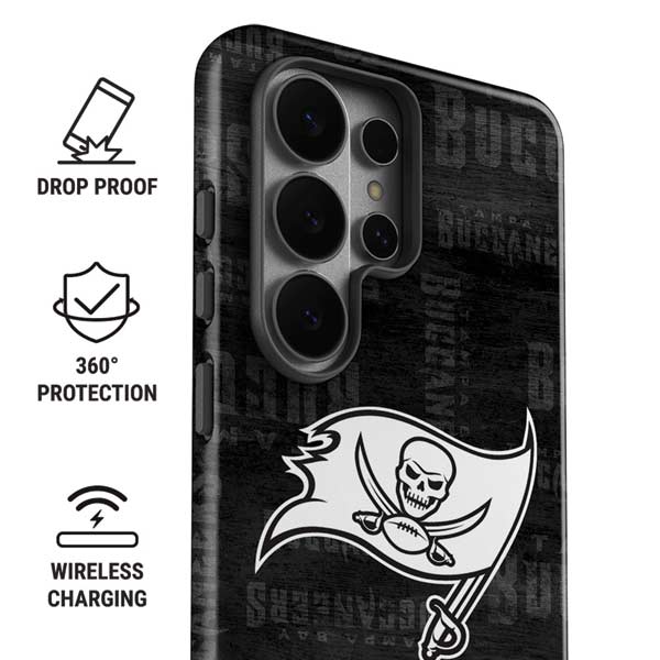 NFL Tampa Bay Buccaneers Black & White Galaxy S26 Ultra Impact Case
