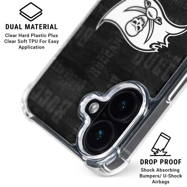 NFL Tampa Bay Buccaneers Black & White iPhone 17 MagSafe Case