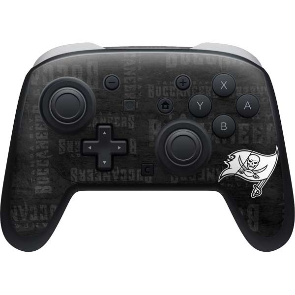 NFL Tampa Bay Buccaneers Black & White Nintendo Switch 2 (2025) Pro Controller Skin