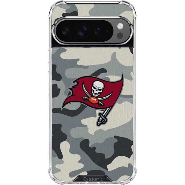 NFL Tampa Bay Buccaneers Camo Google Pixel 10 Pro XL Clear Case