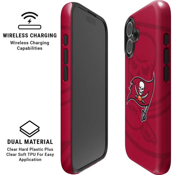 NFL Tampa Bay Buccaneers Double Vision iPhone 16 Plus Magsafe Impact Case