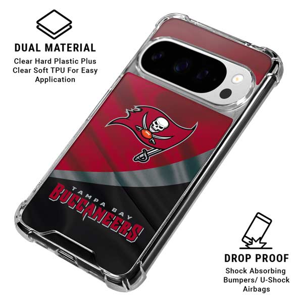 NFL Tampa Bay Buccaneers Google Pixel 10 Pro XL Clear Case