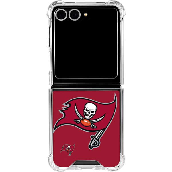 NFL Tampa Bay Buccaneers Large Logo Galaxy Z Flip7 Clear Case