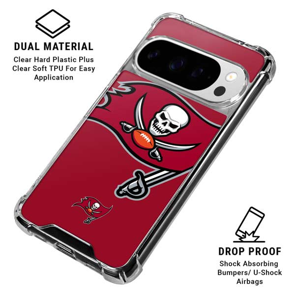 NFL Tampa Bay Buccaneers Large Logo Google Pixel 10 Pro XL Clear Case