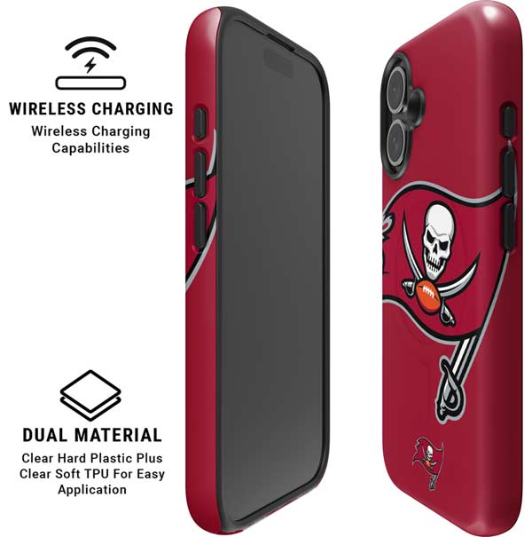 NFL Tampa Bay Buccaneers Large Logo iPhone 16 Magsafe Impact Case