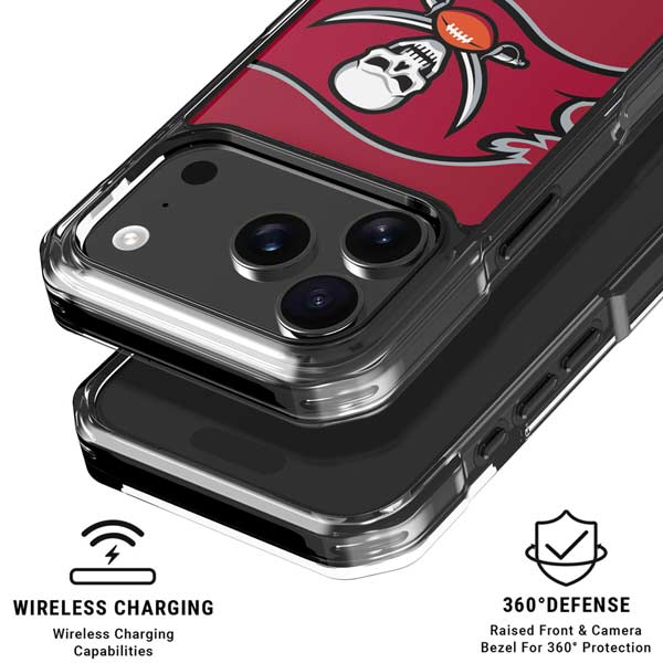 NFL Tampa Bay Buccaneers Large Logo iPhone 17 Pro Clear Case