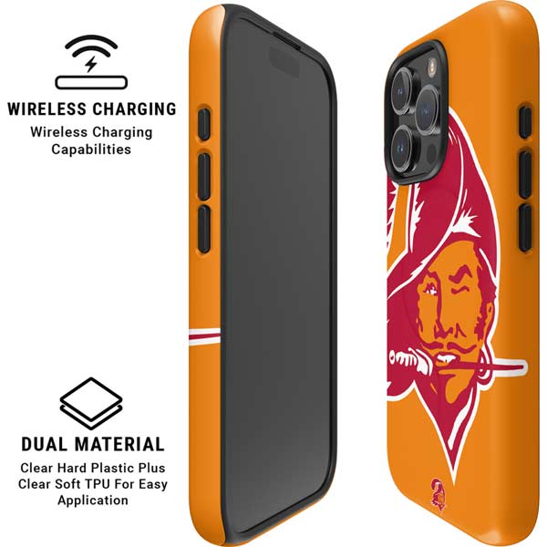 NFL Tampa Bay Buccaneers Retro Logo iPhone 16 Pro Max Magsafe Impact Case