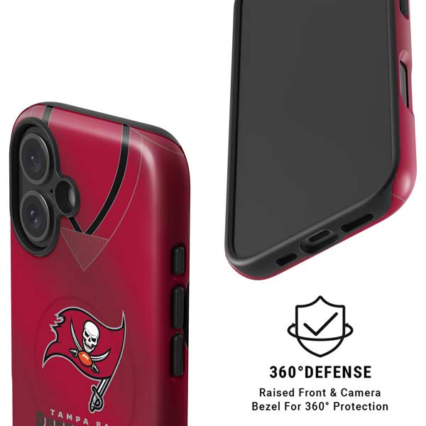 NFL Tampa Bay Buccaneers Team Jersey iPhone 16 Magsafe Impact Case