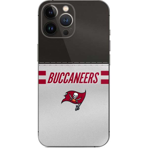 NFL Tampa Bay Buccaneers White Striped iPhone 15 Pro Max Skin