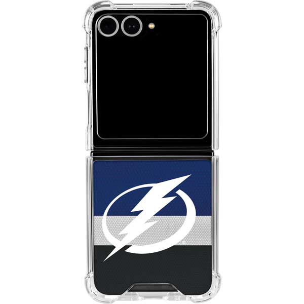 NHL Tampa Bay Lightning Alternate Jersey Galaxy Z Flip7 Clear Case