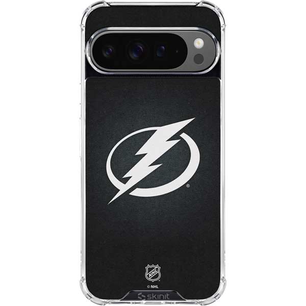 NHL Tampa Bay Lightning Black Background Google Pixel 10 Pro XL Clear Case