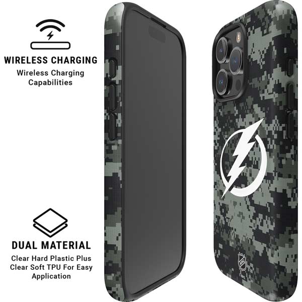 NHL Tampa Bay Lightning Camo iPhone 16 Pro Max Magsafe Impact Case