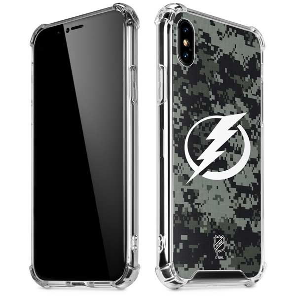 NHL Tampa Bay Lightning Camo iPhone X/XS Clear Case