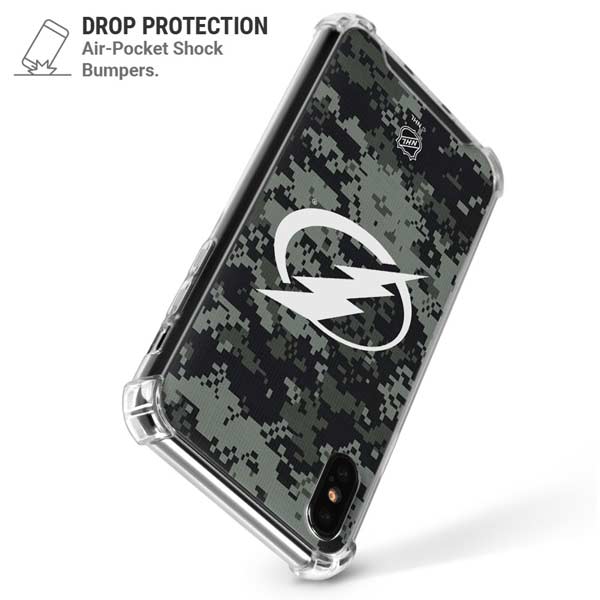NHL Tampa Bay Lightning Camo iPhone X/XS Clear Case
