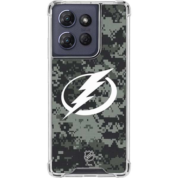 NHL Tampa Bay Lightning Camo Moto G 5G (2025) Clear Case