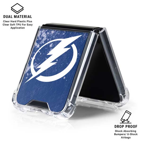 NHL Tampa Bay Lightning Frozen Galaxy Z Flip7 Clear Case