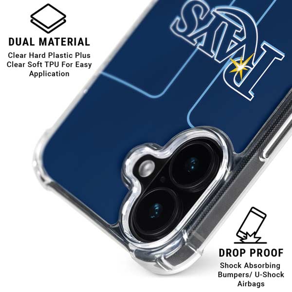 MLB Tampa Bay Rays Alternate/Away Jersey iPhone 17 Clear Case