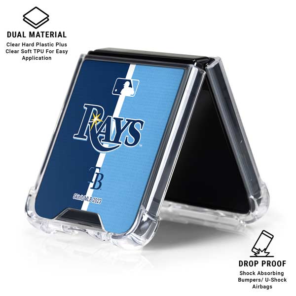 MLB Tampa Bay Rays Split Galaxy Z Flip7 Clear Case