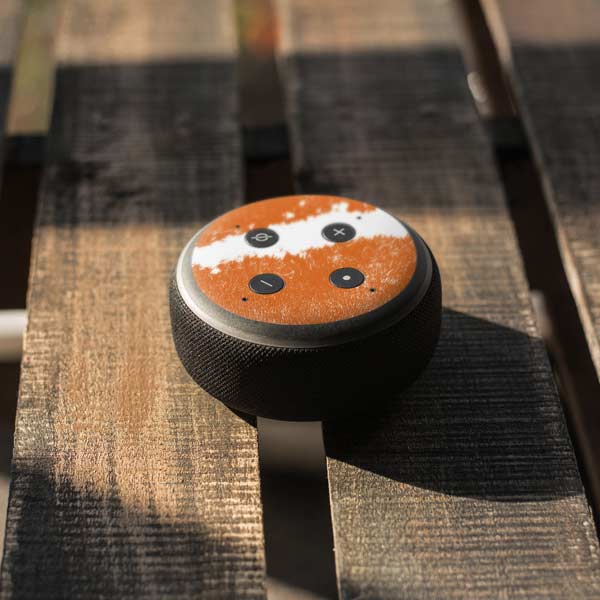 Tangerine Safari Animal Print Color Pop Amazon Echo Dot Skin