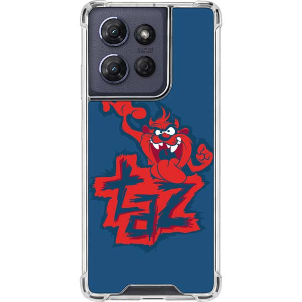 Looney Tunes Tasmanian Devil Blue Moto G 5G (2025) Clear Case