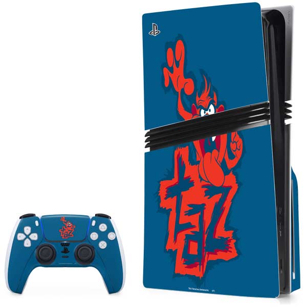 Looney Tunes Tasmanian Devil Blue PlayStation PS5 Skins