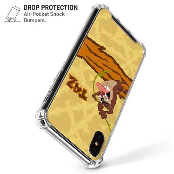 Looney Tunes Tasmanian Devil Rope Swing iPhone X/XS Clear Case