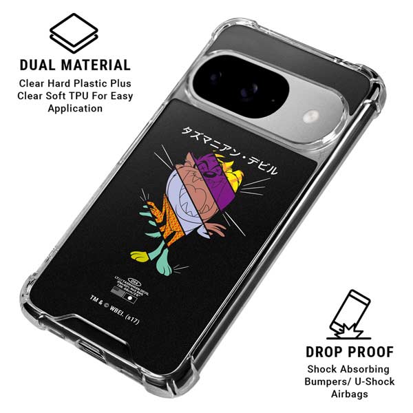 Looney Tunes Tasmanian Devil Sliced Juxtapose Google Pixel 10 Clear Case