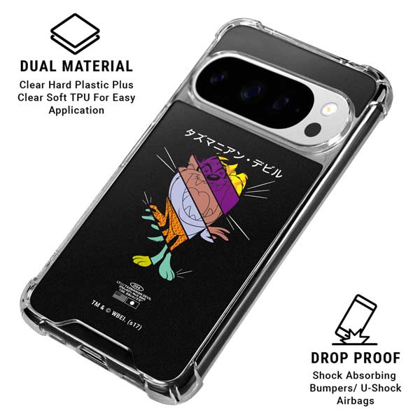 Looney Tunes Tasmanian Devil Sliced Juxtapose Google Pixel 10 Pro Clear Case