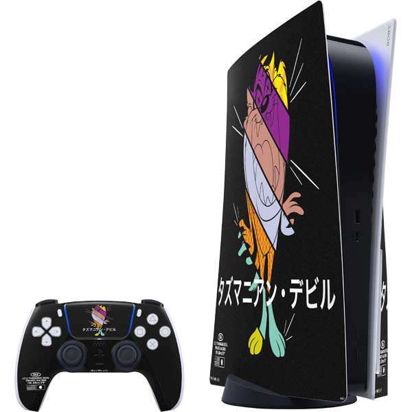 Looney Tunes Tasmanian Devil Sliced Juxtapose PlayStation PS5 Skins