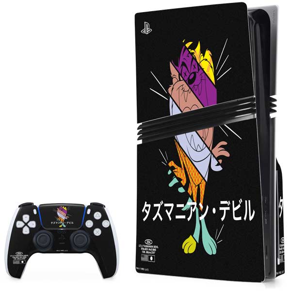 Looney Tunes Tasmanian Devil Sliced Juxtapose PlayStation PS5 Skins