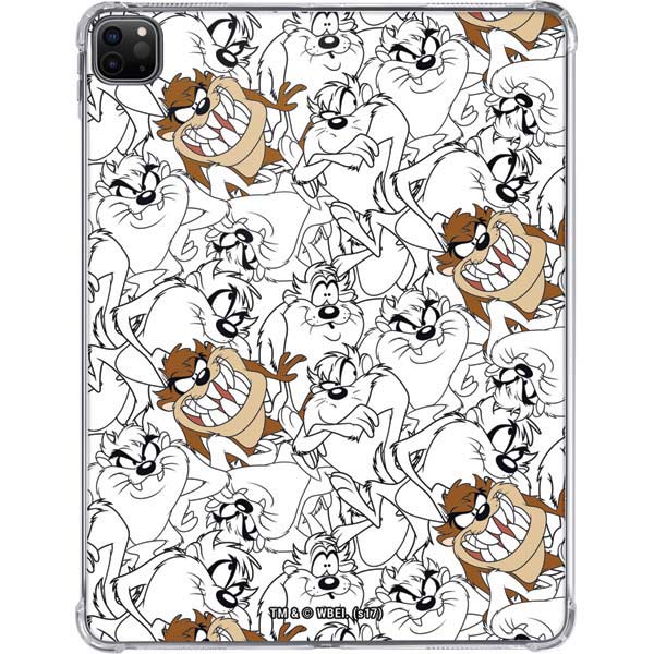 Looney Tunes Tasmanian Devil Super Sized Pattern iPad Pro 11in (2024) Clear Case
