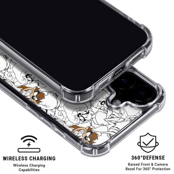 Looney Tunes Tasmanian Devil Super Sized Pattern iPhone 17 MagSafe Case