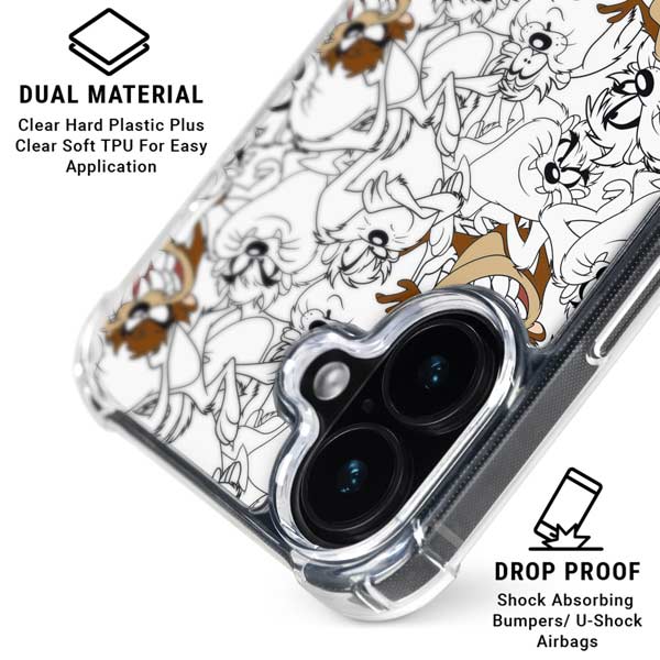 Looney Tunes Tasmanian Devil Super Sized Pattern iPhone 17 MagSafe Case
