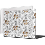 Looney Tunes Tasmanian Devil Super Sized Pattern MacBook Pro 14in (2021-24) Case plus Skin