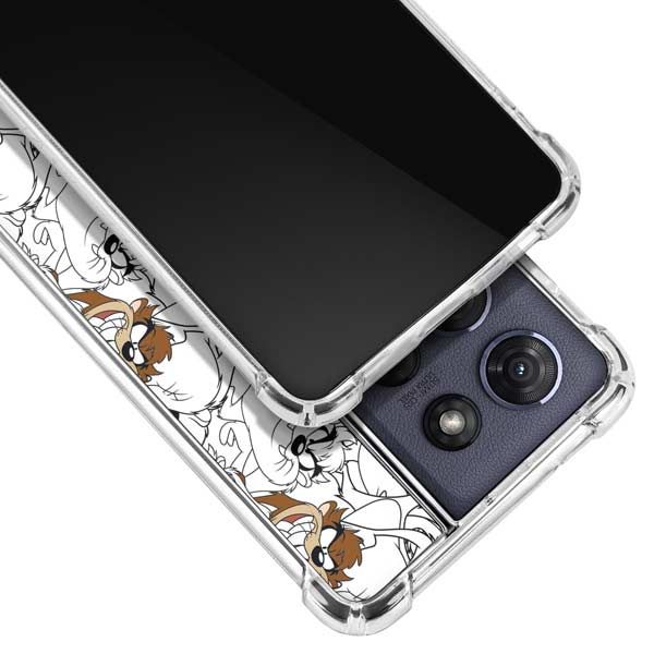 Looney Tunes Tasmanian Devil Super Sized Pattern Moto G 5G (2025) Clear Case