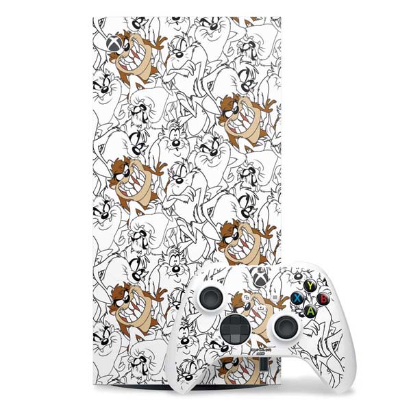 Looney Tunes Tasmanian Devil Super Sized Pattern Xbox Series X Skins