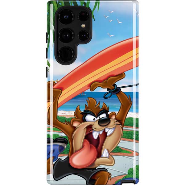 Looney Tunes Tasmanian Devil Surfboard Galaxy Cases