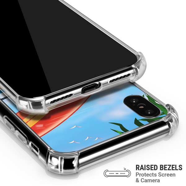 Looney Tunes Tasmanian Devil Surfboard iPhone X/XS Clear Case