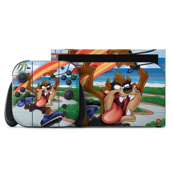 Looney Tunes Tasmanian Devil Surfboard Nintendo Skins